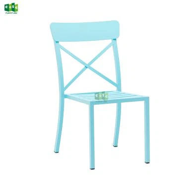 Café-Stuhl, Aluminium, schlichtes Design, Lido-Beistellstuhl