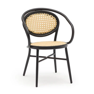 Esszimmerstuhl mit Rattanarm